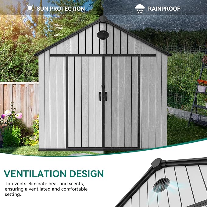 YITAHOME 8x10 FT Outdoor Storage Shed - Image 5