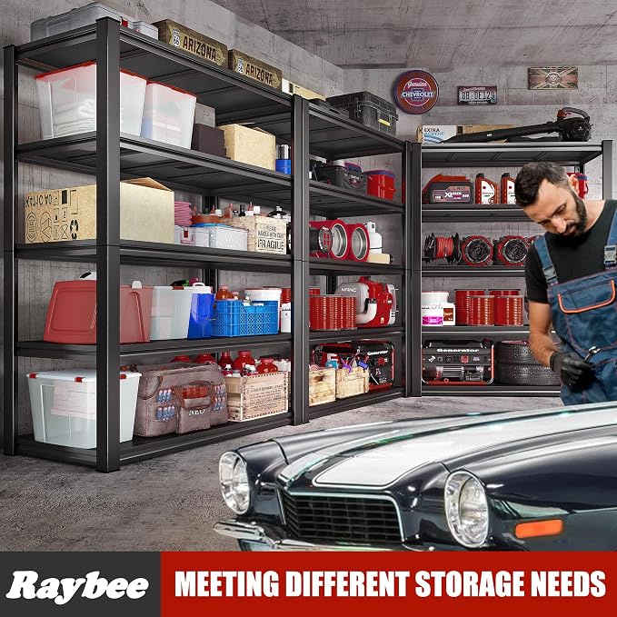 Raybee 5-Tier Industrial Heavy Duty Storage Shelving, 2000LBS Capacity - Image 7