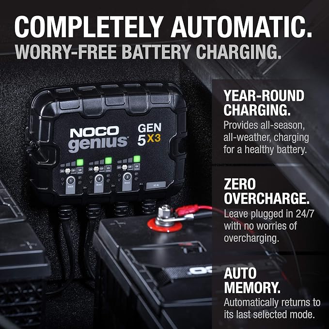 NOCO Genius GEN5X3: 3-Bank, 15A Onboard Battery Charger - Image 6