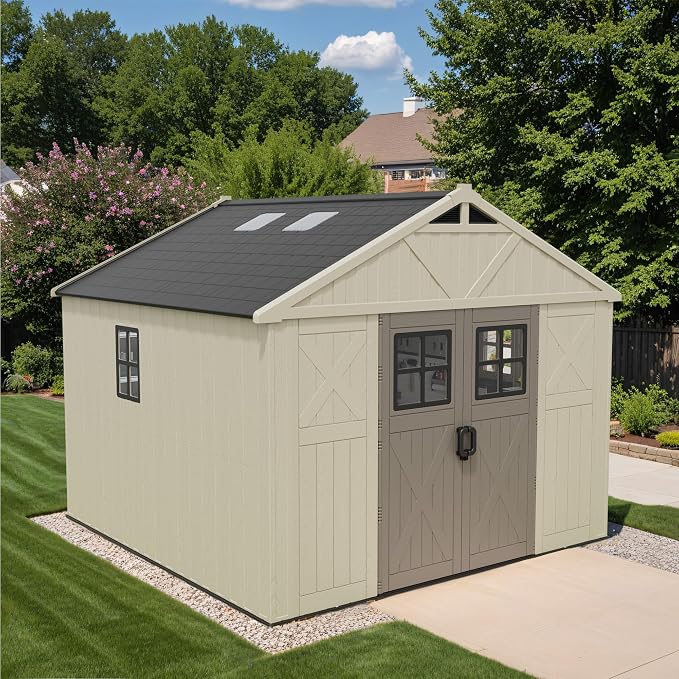 Devoko 10 x 10 FT Plastic Outdoor Storage Shed - Image 4