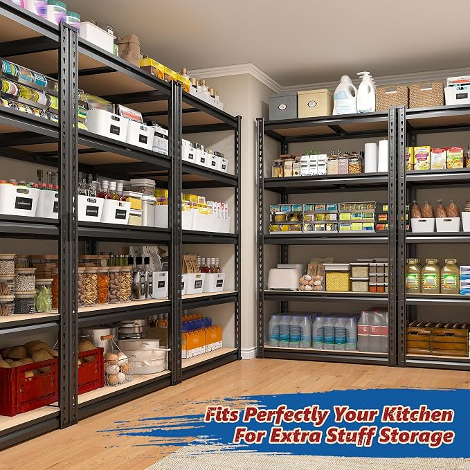 REIBII Storage Shelves 1600LBS Garage Shelving Heavy Duty Metal Shelving 5 Tier - Image 5
