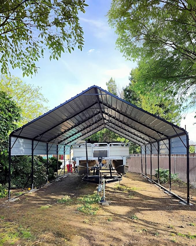20'x25'x13' Metal Carport for 2 Cars, Extra Tall Car Port, Reinforced Frame and - Image 7