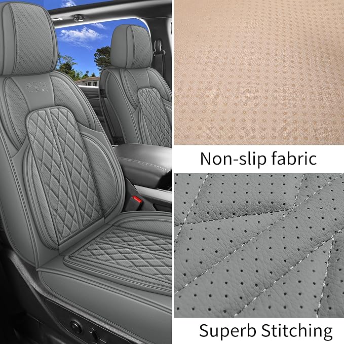 Car Seat Cover Custom Fit for Dodge Ram 1500 2500 3500 2002-2024 Faux Leather - Image 4