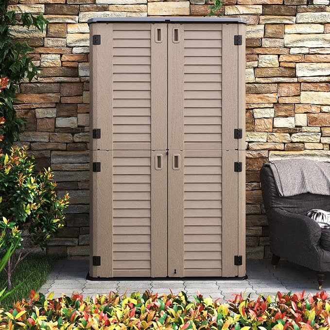 HOMSPARK Storage Shed Weather Resistance, Outdoor Storage Cabinet - Image 2
