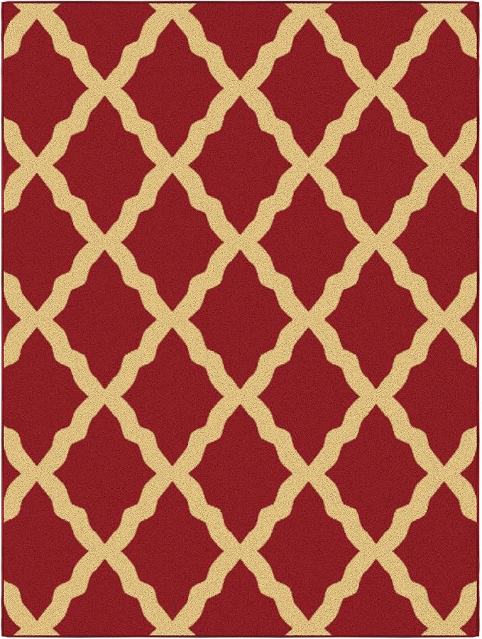 Ottomanson 5' x 6'6" Rugs for Living Room Trellis Area Rug for Bedroom - Image 6