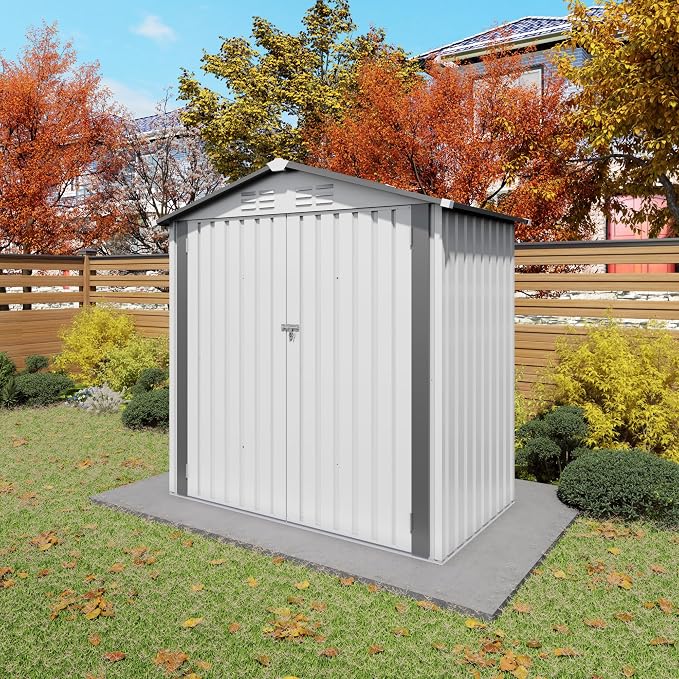 ARMSET 6x3.5 FT Metal Outdoor Storage Shed - Image 9