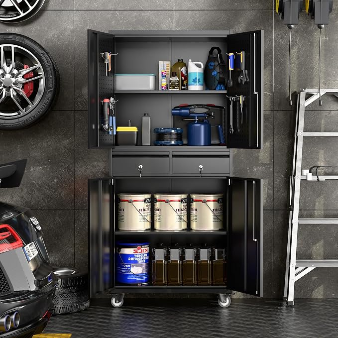 71" Metal Garage Storage Cabinet - Image 7