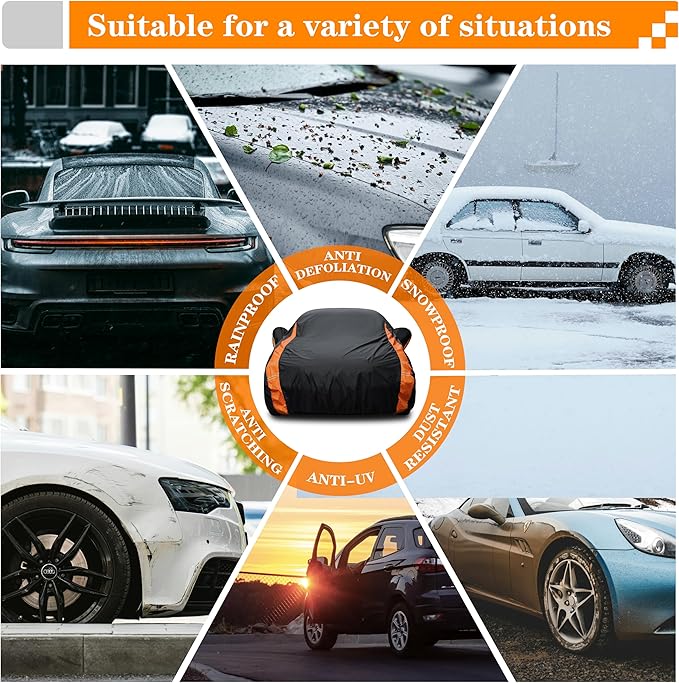 in Full Exterior Car Cover All Weather, Waterproof，UV Resistant, Dustproof Fit - Image 4
