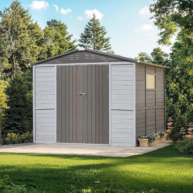 MyVoice 8x8 FT Wooden Outdoor Storage Shed - Image 8
