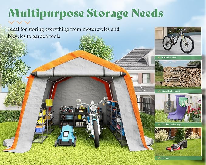 AMERLIFE 10.5x12x8 FT Heavy Duty Portable Shed Storage Shelter, Outdoor Storage - Image 3