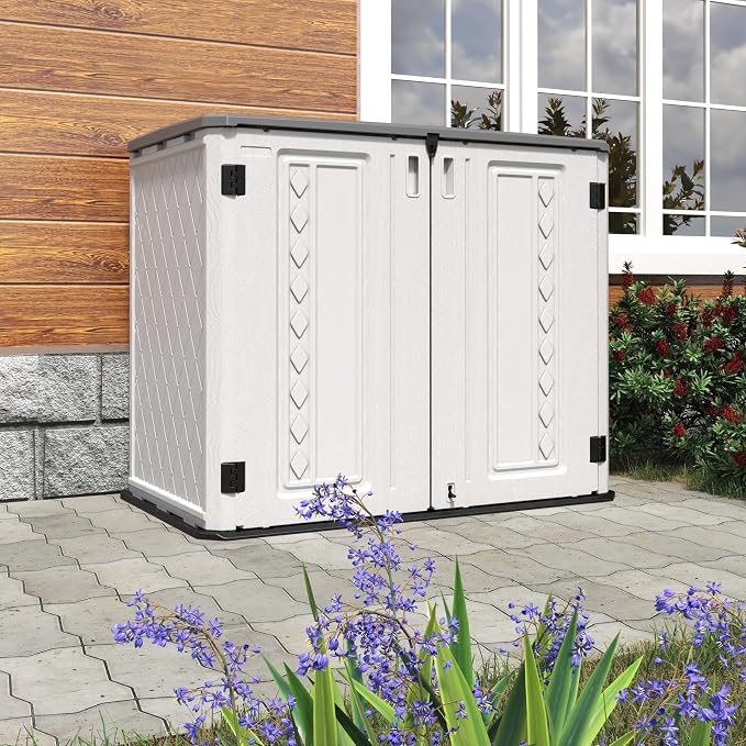 HOMSPARK Storage Shed Weather Resistance, Outdoor Storage Cabinet - Image 2