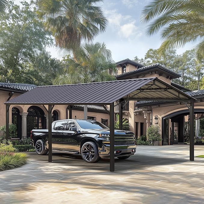 PHI VILLA 10 x 20 ft Carport Metal Carports - Image 9