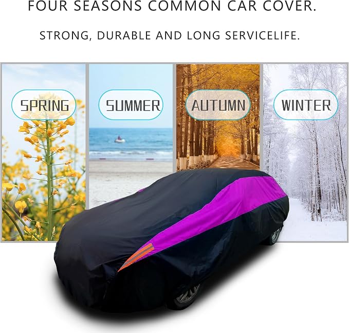 MORNYRAY Waterproof Car Cover All Weather Snowproof UV Protection Windproof - Image 6