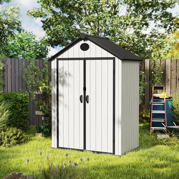 6 x 4 FT Shed Resin Outdoor Storage shed, 230 cuft Plastic Shed - Image 8