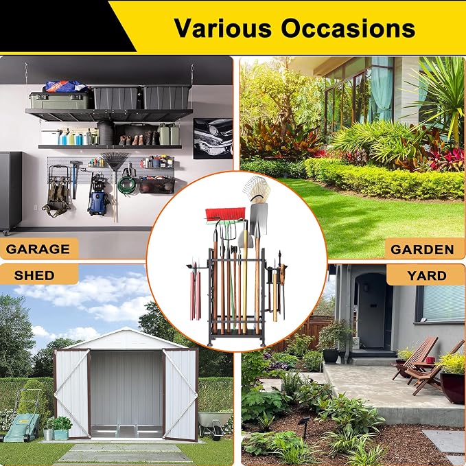 GIOTORENT 3 Tier Metal Garden Tool Organizer - Image 4
