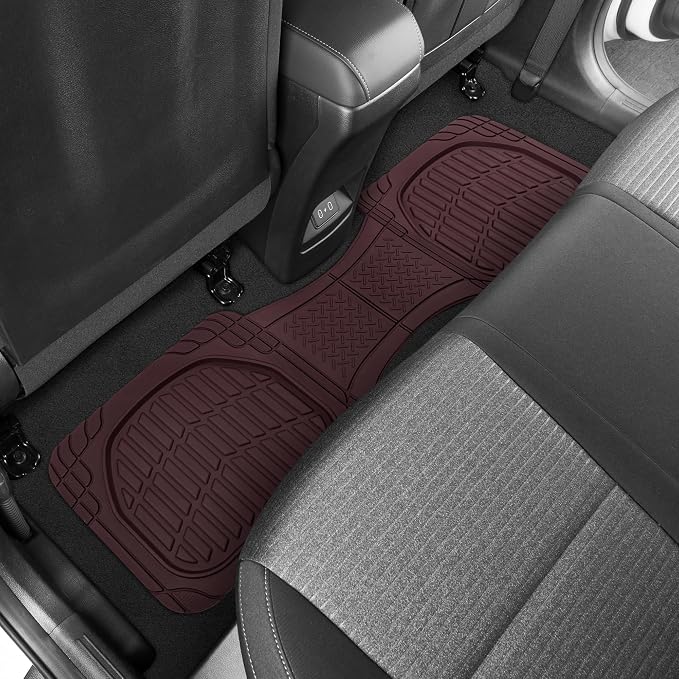 BDK Red All Weather Heavy Duty Car Floor Mats Interior Liners - Image 9