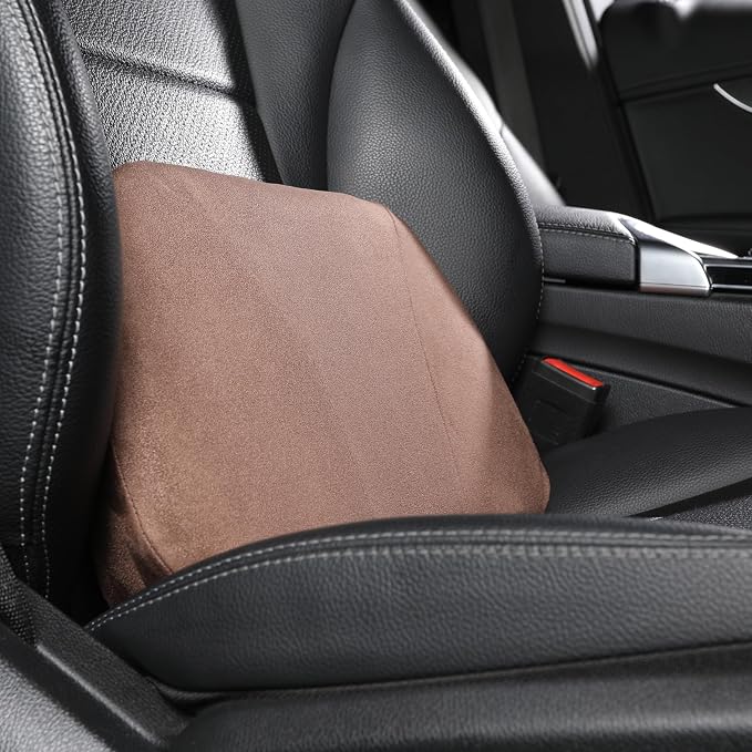 1P Lumbar Support Pillow, 15.5x8.7 Memory Foam, Superfiber Suede, Drive car - Image 2