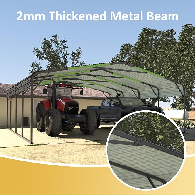 20x20 FT Heavy-Duty Carport - Image 5