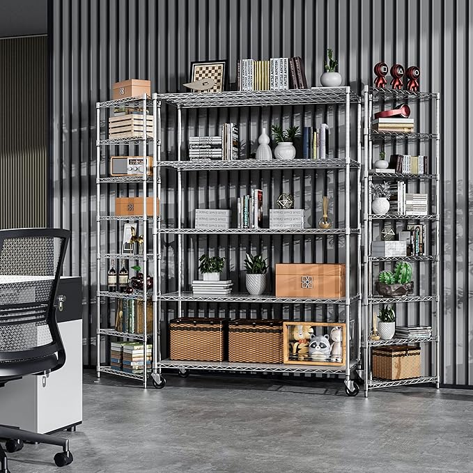 5 Tier NSF Metal Shelf Wire Shelving Unit, 6000lbs Capacity Heavy Duty - Image 2
