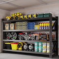 77" W Storage Shelves 9000lbs Garage Metal Shelving Heavy Duty Garage Shelves by BYNSOE