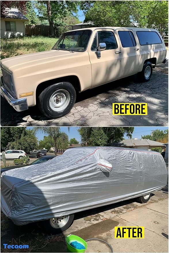 Tecoom Hard Shell Zipper Design Waterproof UV-Proof Windproof Car Cover - Image 2