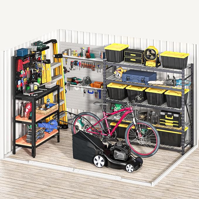 DWVO 8'x6' Large Metal Outdoor Storage Shed, Heavy Duty Tool Storage Sheds - Image 7