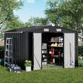 COMHOMA Shed Outdoor Storage Shed Metal, Lockable Doors Tool Sheds by ComHoma