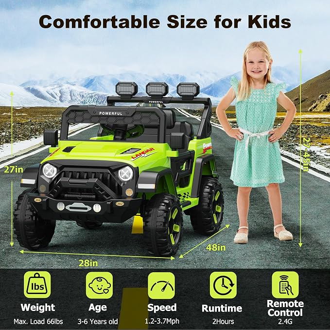 Kids Electric Vehicle, 12V Battery Powered Ride On Car - Image 2
