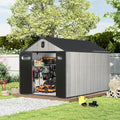 Domi 8x12 FT Outdoor Resin Storage Shed, All-Weather Double-Wall Storage by domioutdoorliving