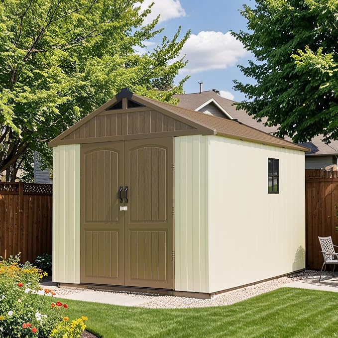 Patiowell 8 x 10 FT Resin Outdoor Storage Shed by Patiowell