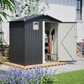 Outdoor Storage Shed, 6 X 4ft Metal Galvanized Steel Garden Shed by Hohuqeri