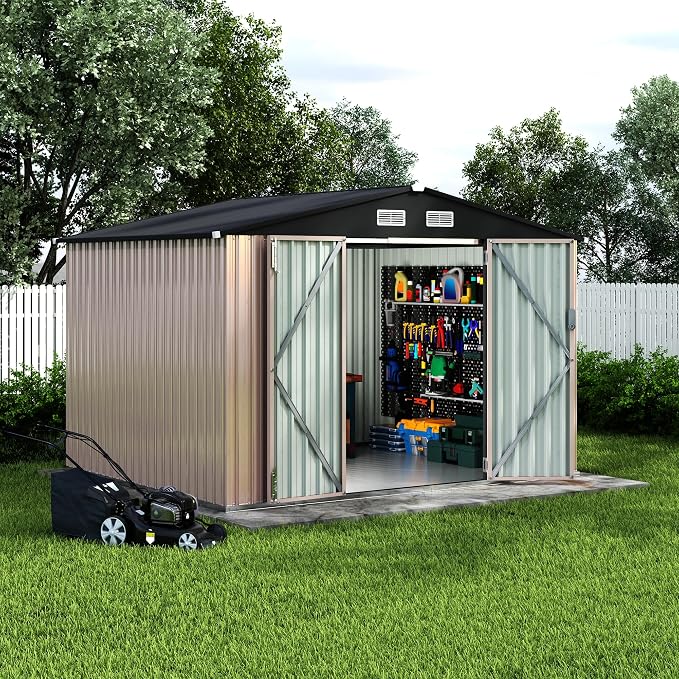 8x10 FT Metal Storage Sheds Outdoor - Image 7