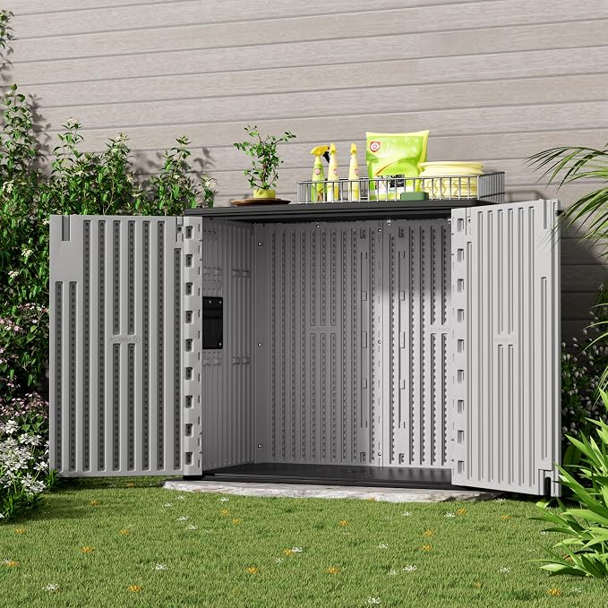 Outdoor Storage Cabinet for Patio & Garden Shed, 37Cu.ft Outdoor Storage Shed - Image 4