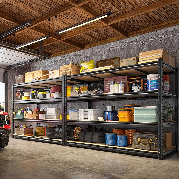 59.8" W Metal Shelving 59.8" H Storage Shelves 2200LBS Garage Shelving - Image 4