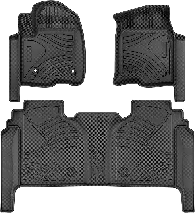 Floor Mats Fit for 2019-2025 Chevy Silverado 1500/GMC Sierra 1500, Car Mats for by AUTOSAVER88