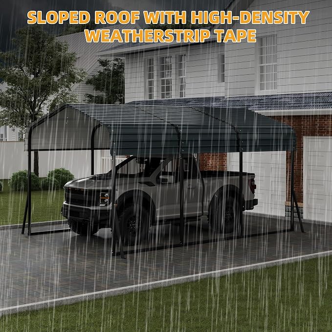 10' x 15' Heavy Duty Metal Carport - Image 7