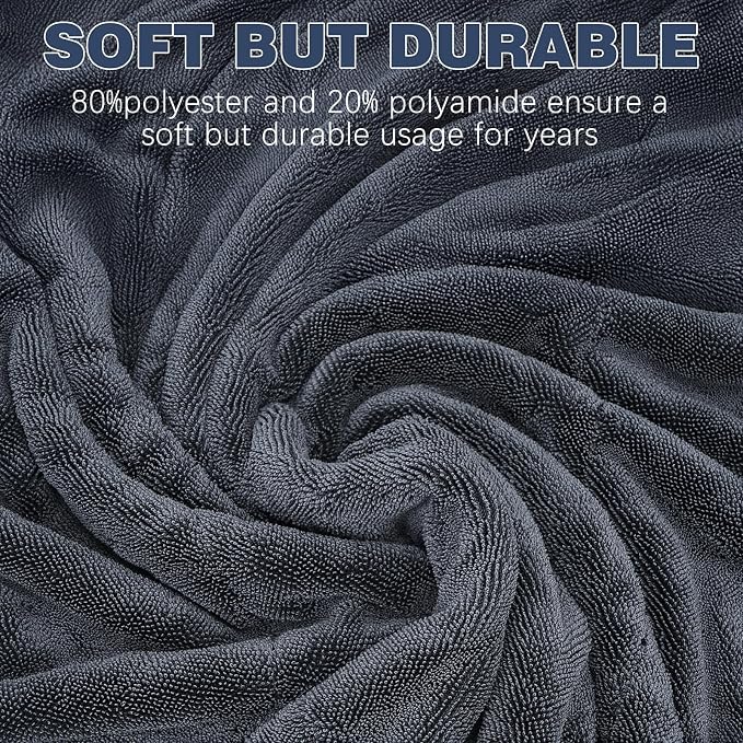 Microfiber Towels for Cars 2-Pack, 1300 GSM Ultra-Soft Microfiber, No Streaks - Image 4