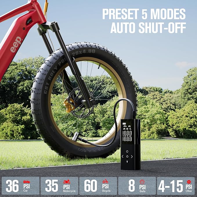 GOOLOO AP150 Tire Inflator Portable Air Compressor, 2X Faster 150PSI Cordless - Image 3