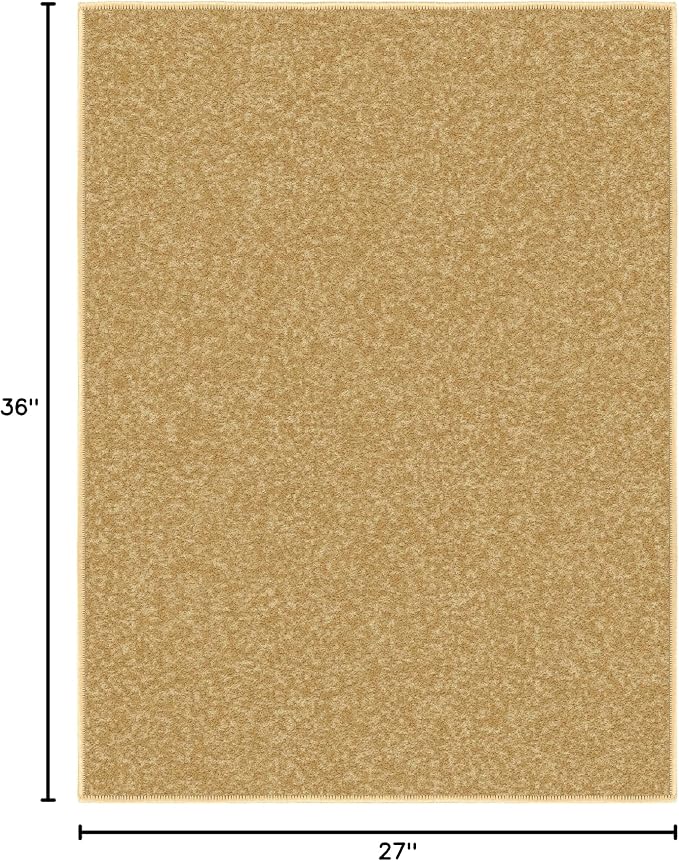 Ottomanson Rugs for Entryway 2'3" x 3' Non Slip Solid Small Area Rugs Durable - Image 2