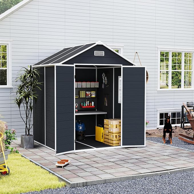 MyVoice 6x6 FT Outdoor Resin Storage Shed - Image 8