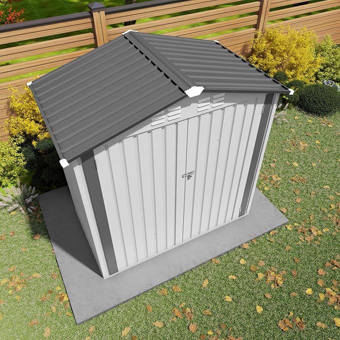 ARMSET 6x3.5 FT Metal Outdoor Storage Shed - Image 8