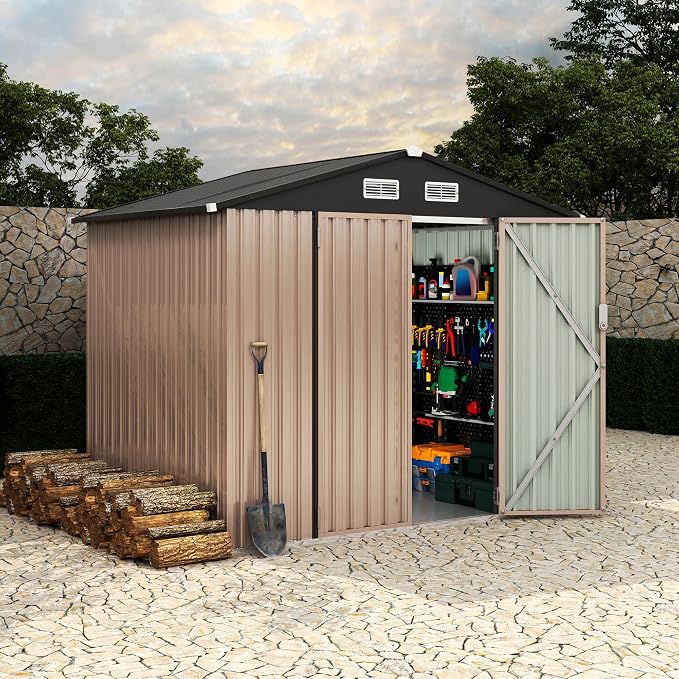 6x8 FT Metal Storage Sheds Outdoor by RELJOFUM