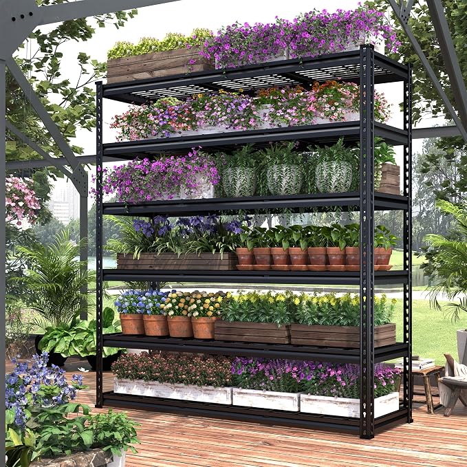 REIBII 3300LBS Garage Shelving 48" W Storage Shelves 6 Tier Garage Shelving - Image 8