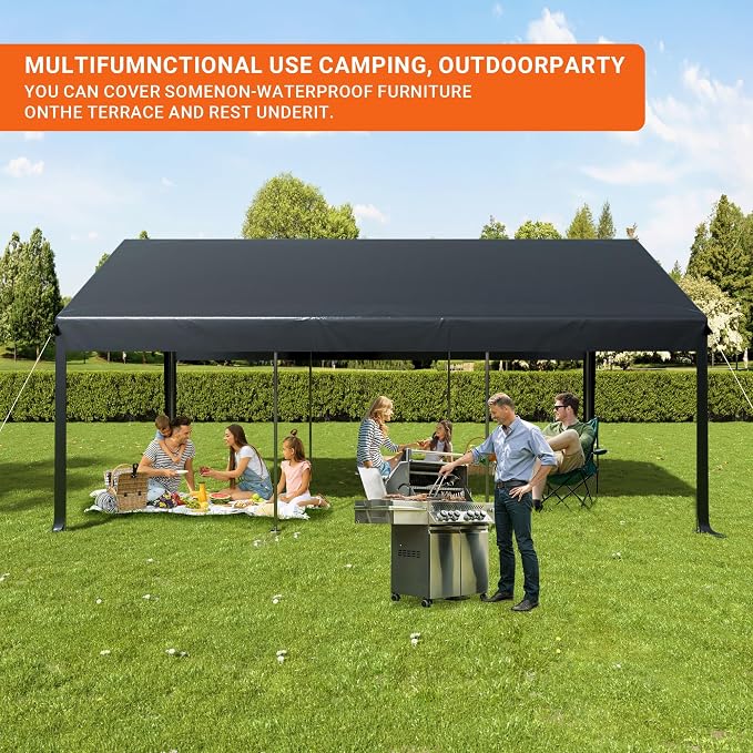 Carport, 12x20 FT Heavy Duty Carport, Portable Garage - Image 8