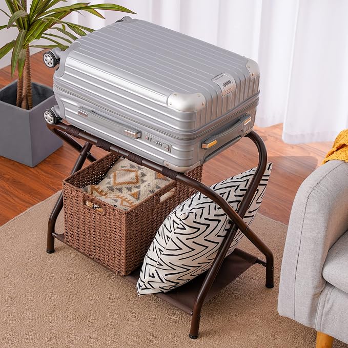 Heybly Luggage Rack, Steel Folding Suitcase Stand - Image 8