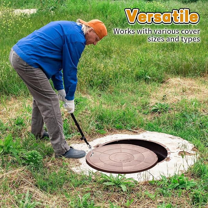 Manhole Hook Tool, Portable Versatile Hook - Image 4