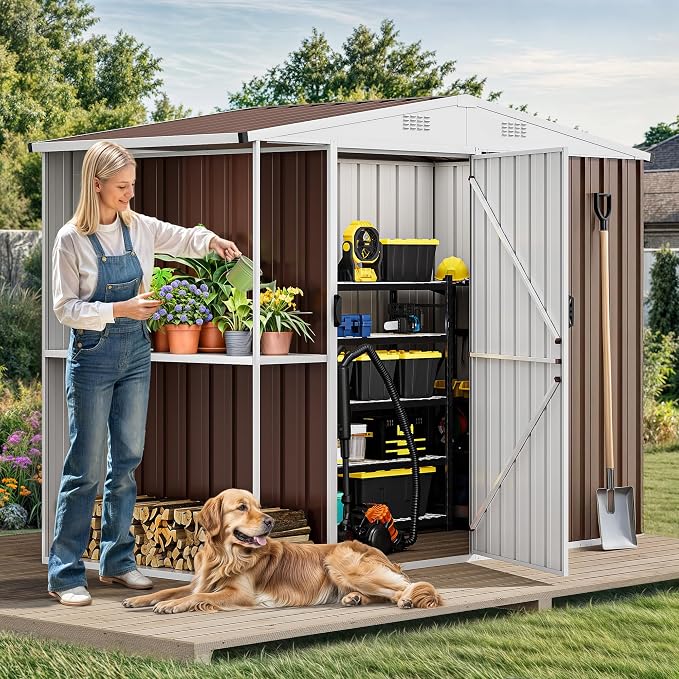 DWVO 8 x 4 ft Outdoor Storage Shed - Image 3
