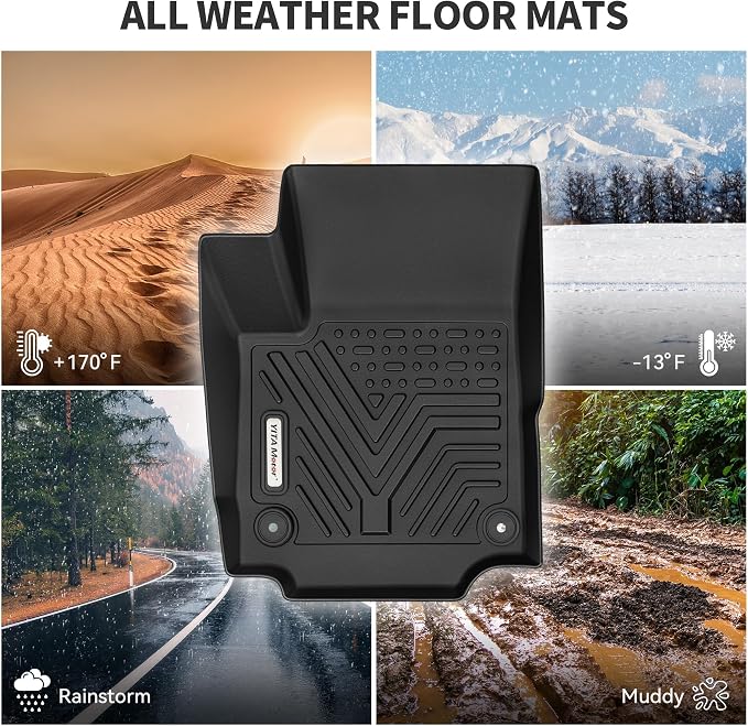YITAMOTOR Floor Mats Fit for 2018-2024 Chevrolet Equinox/GMC Terrain, TPE All - Image 7