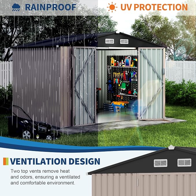 8x10x6.4 FT Outdoor Storage Sheds - Image 5