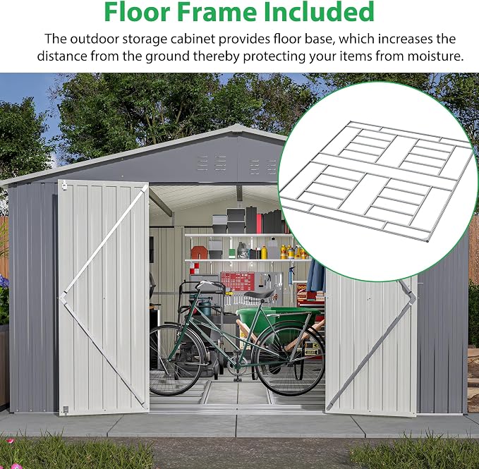 Large Outdoor Storage Shed, Utility Tool Shed Storage House - Image 3